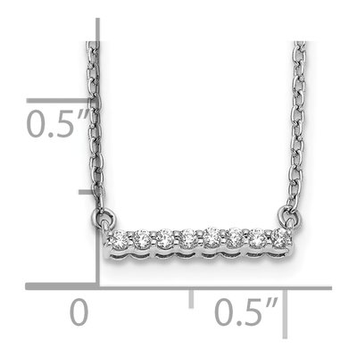 10K White Gold 1/10 ct tw Diamond Bar Necklace – view 3