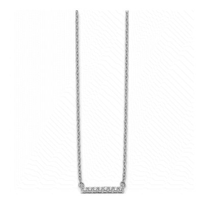 14K White Gold 1/10 ct tw Diamond Bar Necklace – view 3