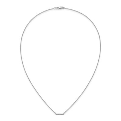 14K White Gold 1/10 ct tw Diamond Bar Necklace – view 5
