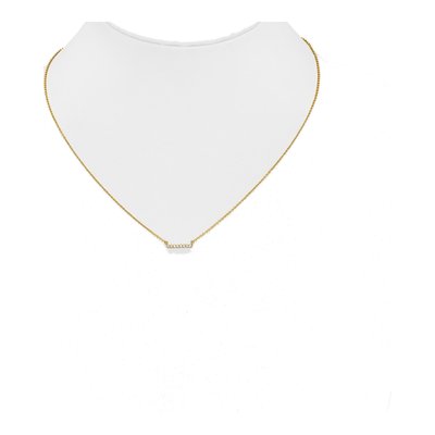 14K Yellow Gold 1/10 ct tw Diamond Bar Necklace – view 3
