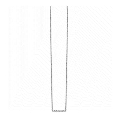 14K White Gold 1/4 ct tw Diamond Bar Necklace – view 3