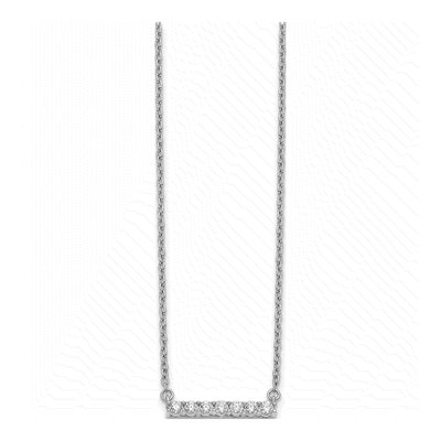 14K White Gold 1/4 ct tw Lab-Grown Diamond Bar Necklace – view 3