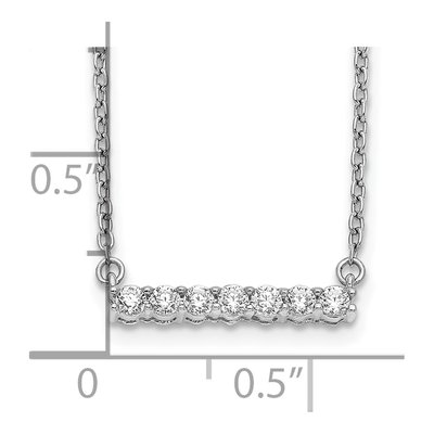 14K White Gold 1/4 ct tw Lab-Grown Diamond Bar Necklace – view 4