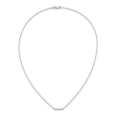 14K White Gold 1/4 ct tw Lab-Grown Diamond Bar Necklace – view 6