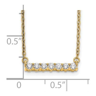 14K Yellow Gold 1/4 ct tw Lab-Grown Diamond Bar Necklace – view 3