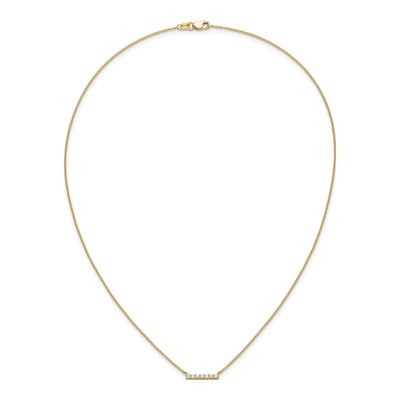 14K Yellow Gold 1/4 ct tw Lab-Grown Diamond Bar Necklace – view 5