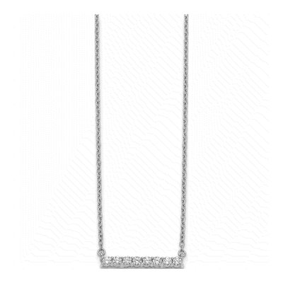 14K White Gold 1/3 ct tw Diamond Bar Necklace – view 3