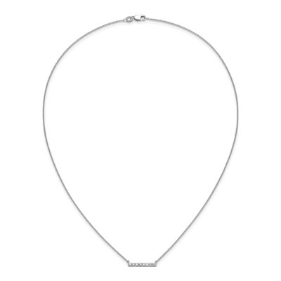 14K White Gold 1/3 ct tw Diamond Bar Necklace – view 5