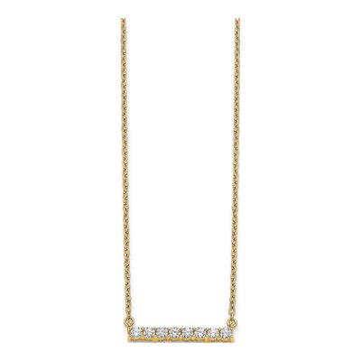 14K Yellow Gold 1/3 ct tw Diamond Bar Necklace – view 3