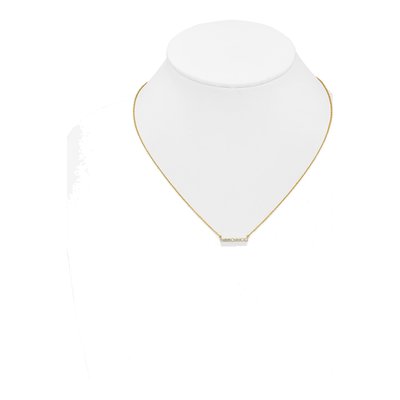 14K Yellow Gold 1/3 ct tw Diamond Bar Necklace – view 4