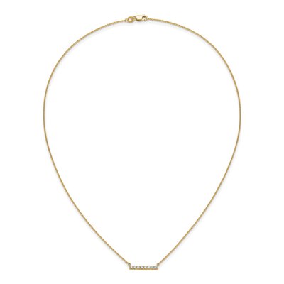 14K Yellow Gold 1/3 ct tw Diamond Bar Necklace – view 5