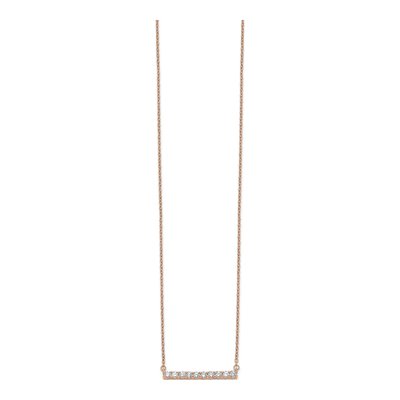 14K Rose Gold 1/2 ct tw Lab-Grown Diamond Bar Necklace – view 3