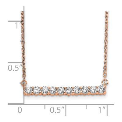 14K Rose Gold 1/2 ct tw Lab-Grown Diamond Bar Necklace – view 4