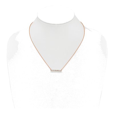14K Rose Gold 1/2 ct tw Lab-Grown Diamond Bar Necklace – view 5