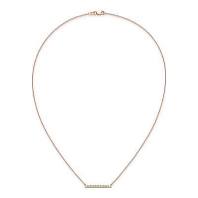 14K Rose Gold 1/2 ct tw Lab-Grown Diamond Bar Necklace – view 6