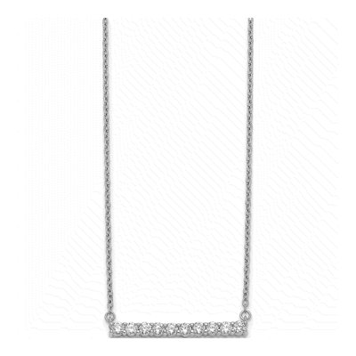 14K White Gold 1/2 ct tw Lab-Grown Diamond Bar Necklace – view 3