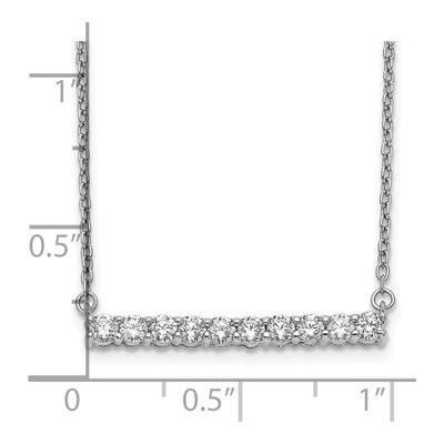 14K White Gold 1/2 ct tw Lab-Grown Diamond Bar Necklace – view 4