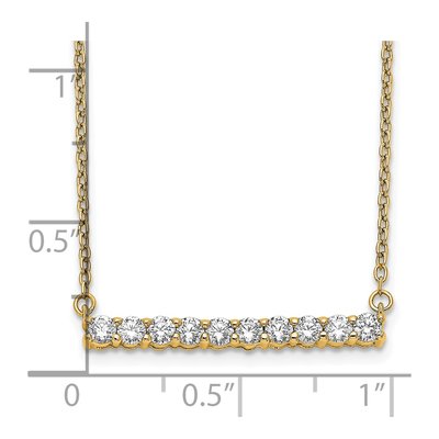 14K Yellow Gold 1/2 ct tw Lab-Grown Diamond Bar Necklace – view 3