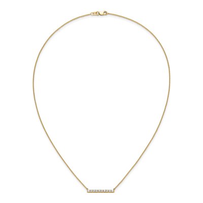 14K Yellow Gold 1/2 ct tw Lab-Grown Diamond Bar Necklace – view 5