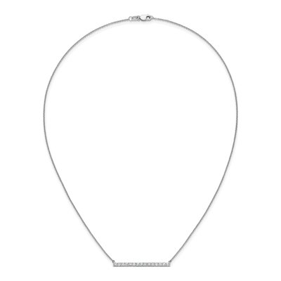 14K White Gold 3/4 ct tw Diamond Bar Necklace – view 5
