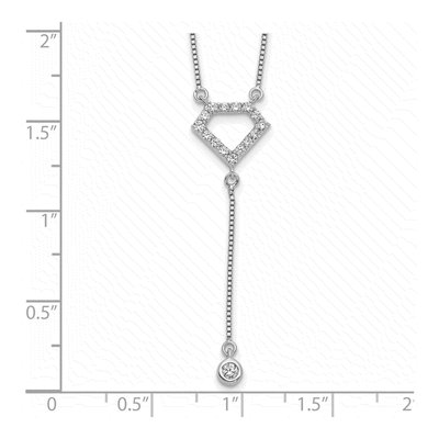 14K White Gold 1/4 ct tw Lab-Grown Diamond Geometric Necklace – view 3