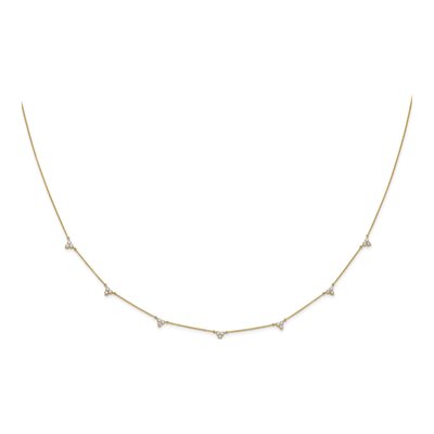 14K Yellow Gold 1 ct tw Lab-Grown Diamond Station Necklace – view 3