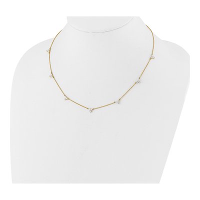 14K Yellow Gold 1 ct tw Lab-Grown Diamond Station Necklace – view 5