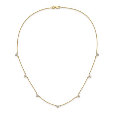 14K Yellow Gold 1 ct tw Lab-Grown Diamond Station Necklace – view 6