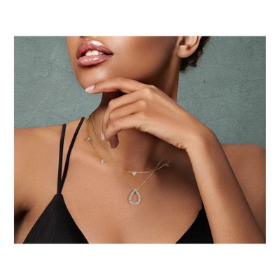 14K Yellow Gold 1 ct tw Lab-Grown Diamond Station Necklace – view 8