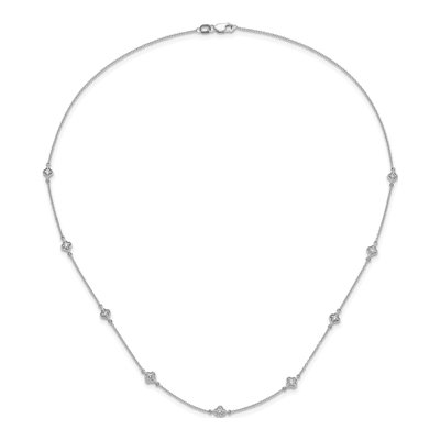 14K White Gold 1/2 ct tw Diamond 18-inch Station Necklace – view 6