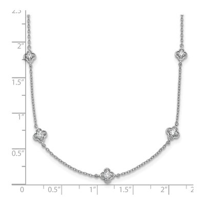 14K White Gold 1/2 ct tw Diamond 18-inch Station Necklace – view 7