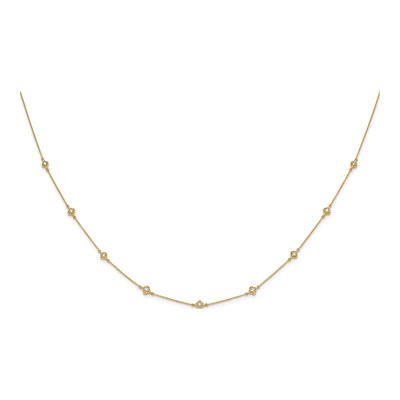 14K Yellow Gold 1/2 ct tw Diamond Quatrefoil Necklace – view 3