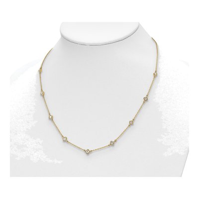 14K Yellow Gold 1/2 ct tw Diamond Quatrefoil Necklace – view 5
