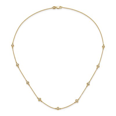 14K Yellow Gold 1/2 ct tw Diamond Quatrefoil Necklace – view 6
