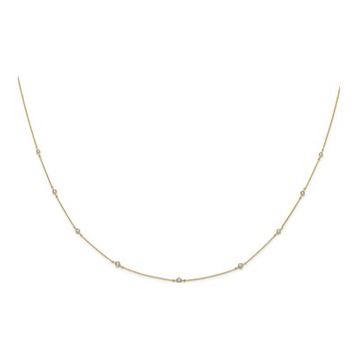14K Yellow Gold 1/2 ct tw Lab-Grown Diamond Station Necklace – view 3