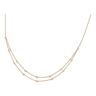 14K Yellow Gold 1/2 ct tw Lab-Grown Diamond Station Necklace – view 3
