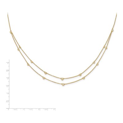14K Yellow Gold 1/2 ct tw Lab-Grown Diamond Station Necklace – view 5