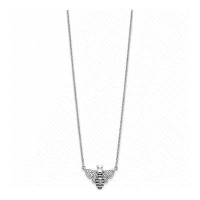 14K White Gold 1/10 ct tw Diamond Bee Pendant Necklace – view 2