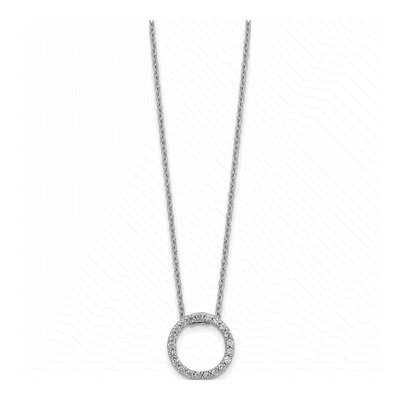 14K White Gold 1/4 ct tw Lab-Grown Diamond Round Necklace – view 3
