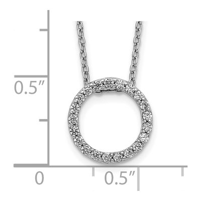 14K White Gold 1/4 ct tw Lab-Grown Diamond Round Necklace – view 4