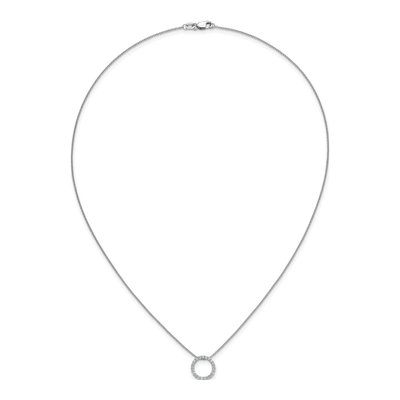 14K White Gold 1/4 ct tw Lab-Grown Diamond Round Necklace – view 6