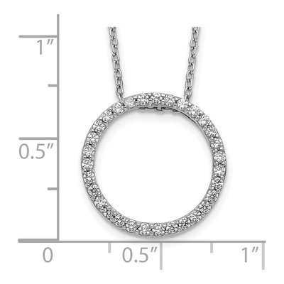 14K White Gold 1/2 ct tw Lab-Grown Diamond Necklace – view 4