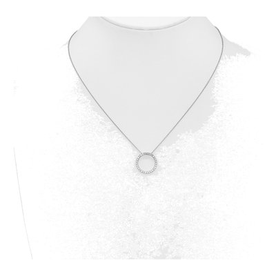 14K White Gold 1/2 ct tw Lab-Grown Diamond Necklace – view 5