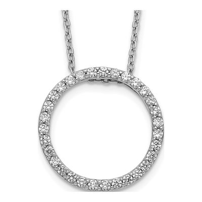 14K White Gold 1/2 ct tw Lab-Grown Diamond Necklace