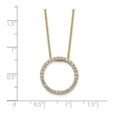 14K Yellow Gold 1/2 ct tw Diamond Circle Necklace – view 5