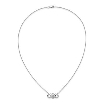 10K White Gold 1/5 ct tw Diamond Infinity Heart Necklace – view 5