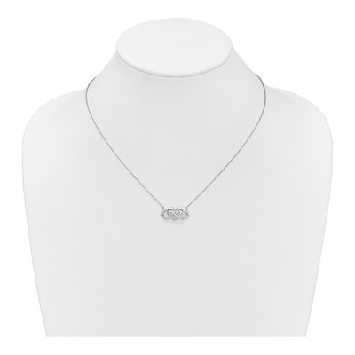 14K White Gold 1/5 ct tw Diamond Infinity Heart Necklace – view 4