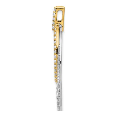 14K Two-Tone Gold 1 ct tw Diamond Double Oval Pendant – view 2
