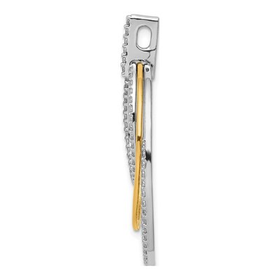 14K Two-Tone Gold 1/2 ct tw Diamond Triple Oval Pendant – view 2