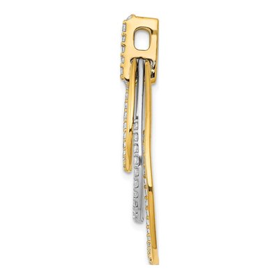 14K Two-Tone Gold 1/2 ct tw Diamond Triple Teardrop Pendant – view 2